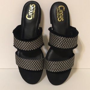 Circus by Sam Edelman Dana black silver sandals 10